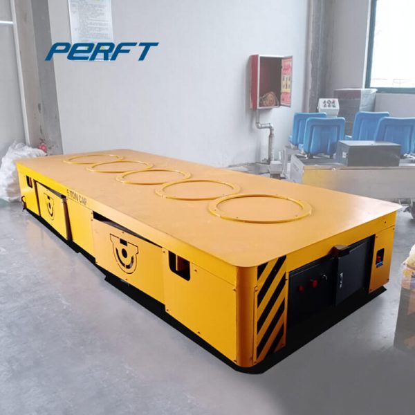 Heavy Cargo Transportation Self-Propelled Rail Flat Transfer Trolley Work with Crane