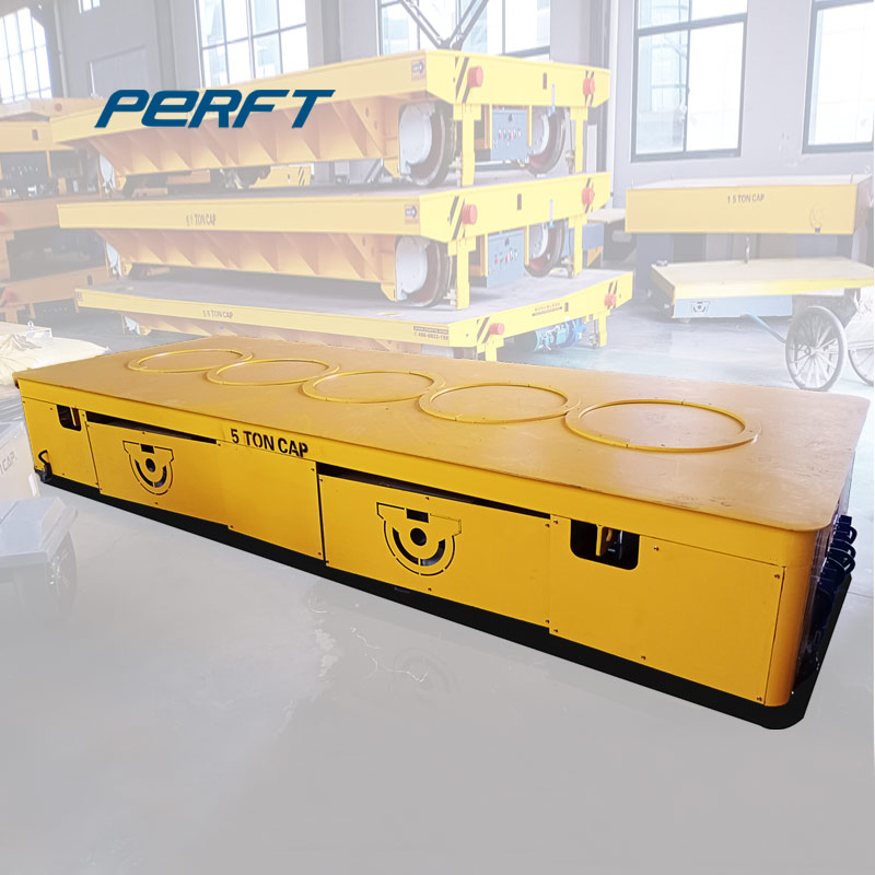 Heavy Cargo Transportation Self-Propelled Rail Flat Transfer Trolley Work with Crane