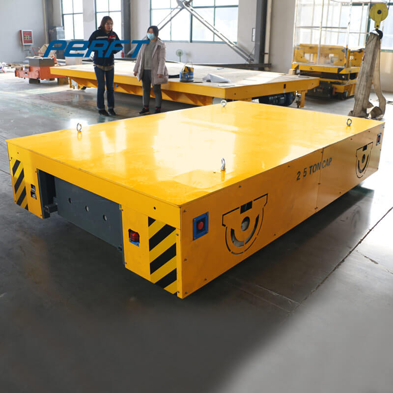 Lithium Battery Powered Industry Track Custom Transfer Trolley