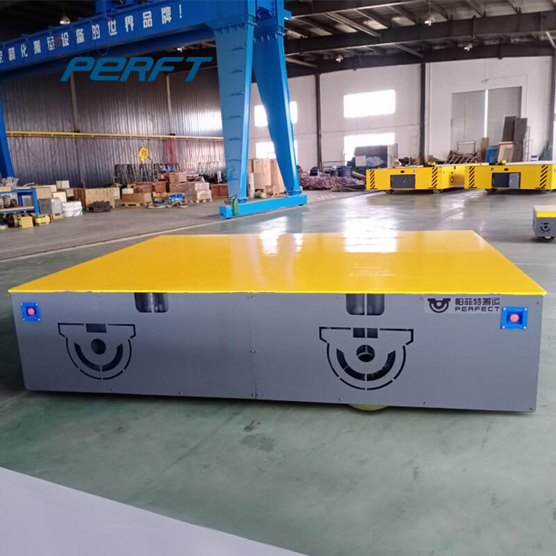 Steerable Electric Trackless Transfer Vehicle Industrial Tugger Trolleys